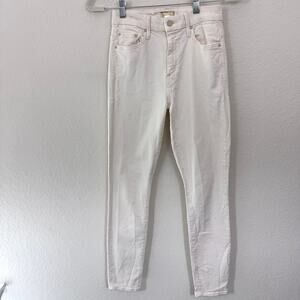 Mother Womens High Waisted Looker Denim Jeans Size 26 Skinny Whipping The Cream